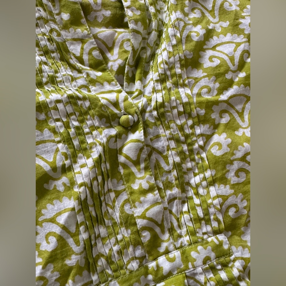 Roberta Roller Rabbit Patterned Pleated Tunic Lim… - image 3